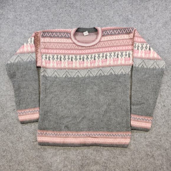 Tejidos Sweater Womens Large Llama Alpaca Wool Pullover Ecuador Knit Crewneck - Picture 3 of 13